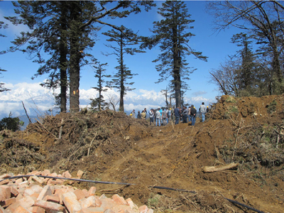 縣委常委、縣政府副縣長胡濟均到王崗坪調研生態旅游開發建設項目